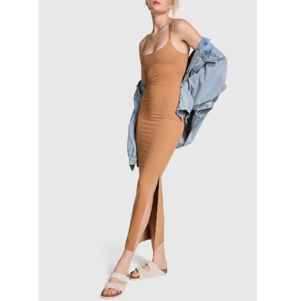 129 Victoria's Secret PINK Women's Relay Maxi Dress Size XXL Toffee Brown NWT